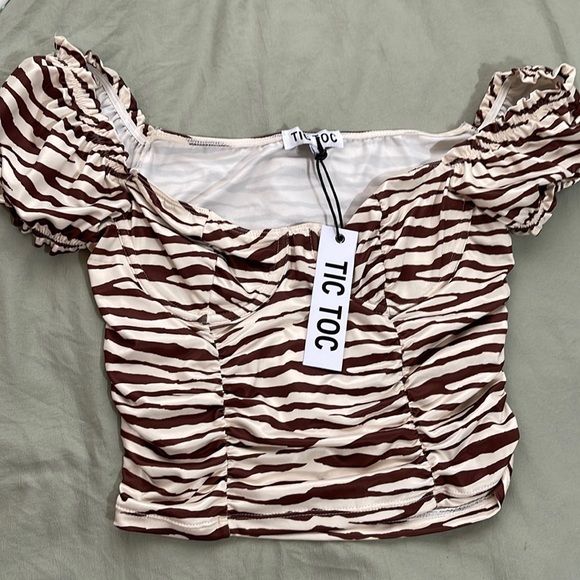 Zebra Corset Rib Top - Picture 2 of 2